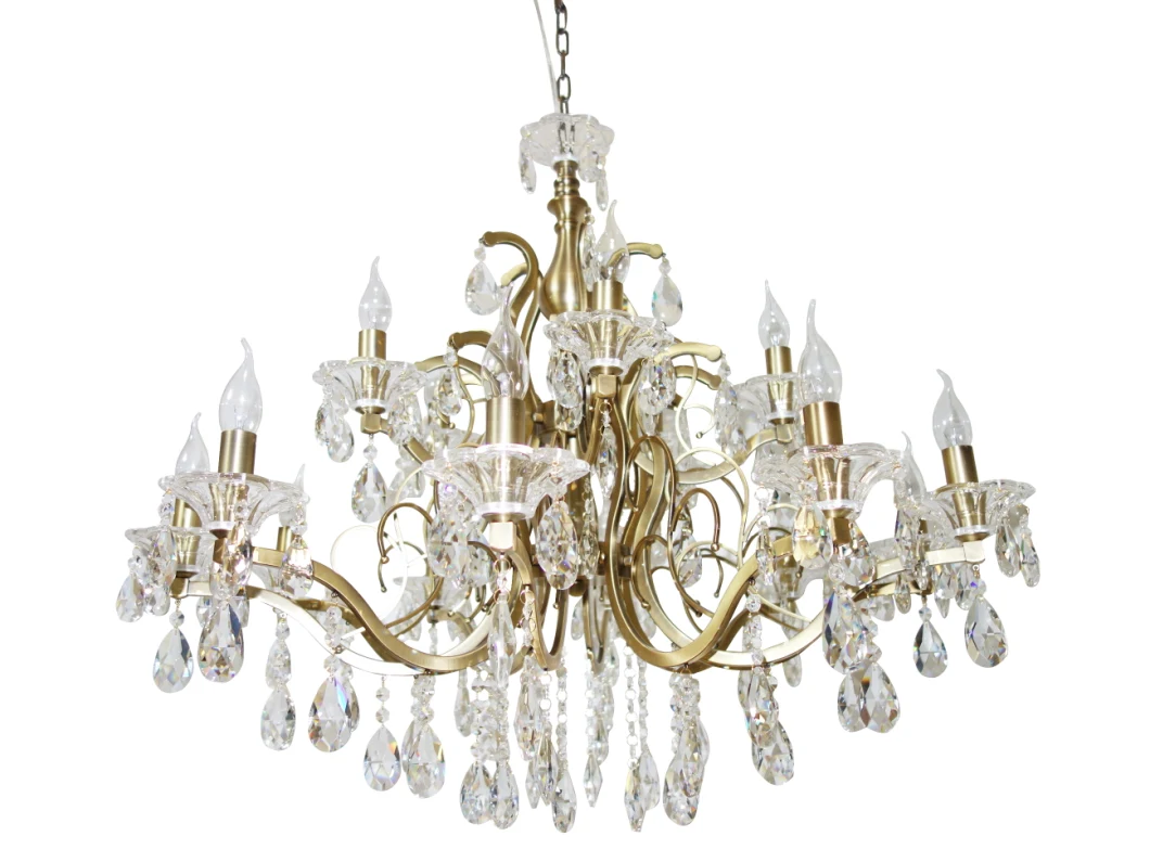 Wholesale Candle Crystal Chandelier Hot Selling Designer Wrought Iron Candle Crystal Chandelier