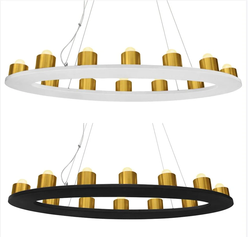 Masivel Lighting Factory Circle Modern Chandelier Candle Style for Restaurant Dinning Room Bed Room